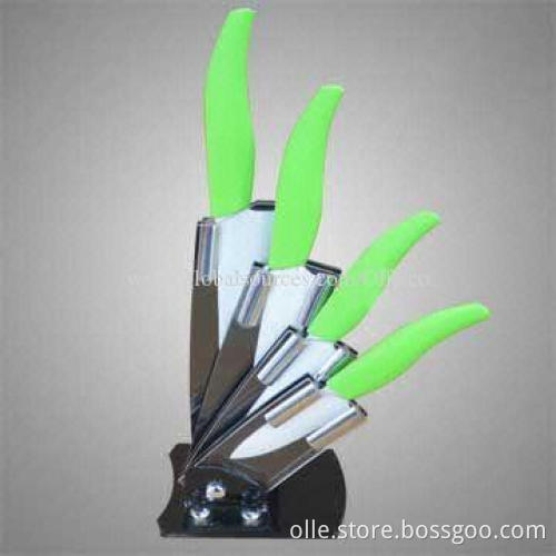 Ceramic Knife Set with Colorful Plastic Handle